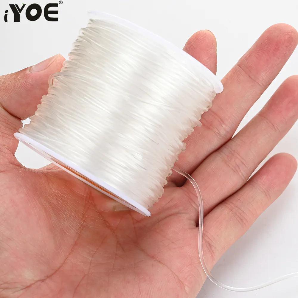 Elastic Cord String Set for Jewelry Making - Crystal Clear Elastic Thread Kit  ourlum.com   
