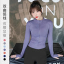 2024 Long Sleeve Sports Jacket Women Zip Fitness Yoga Shirt Winter Warm Gym Top Activewear Running Coats Workout Clothes Woman