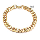 Chunky Stainless Steel Curb Chain Bracelet Men's Jewelry