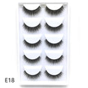 New Full 5 Pairs one box 3D Mink Hair False Eyelashes Natural Thick Long Eye Lashes Wispy Makeup Beauty Extension Tools H13  ourlum.com 5PairsE18  