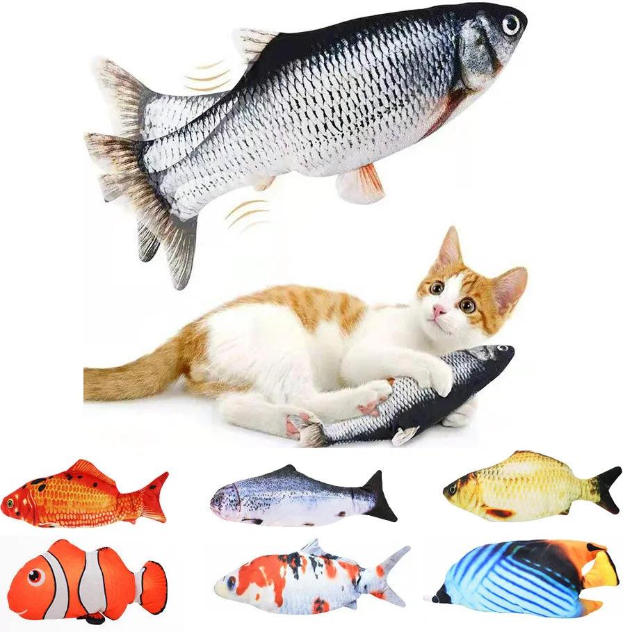 Electric Floppy Fish Cat Toy: Interactive, Realistic, USB Charger, Catnip Scent  ourlum.com   