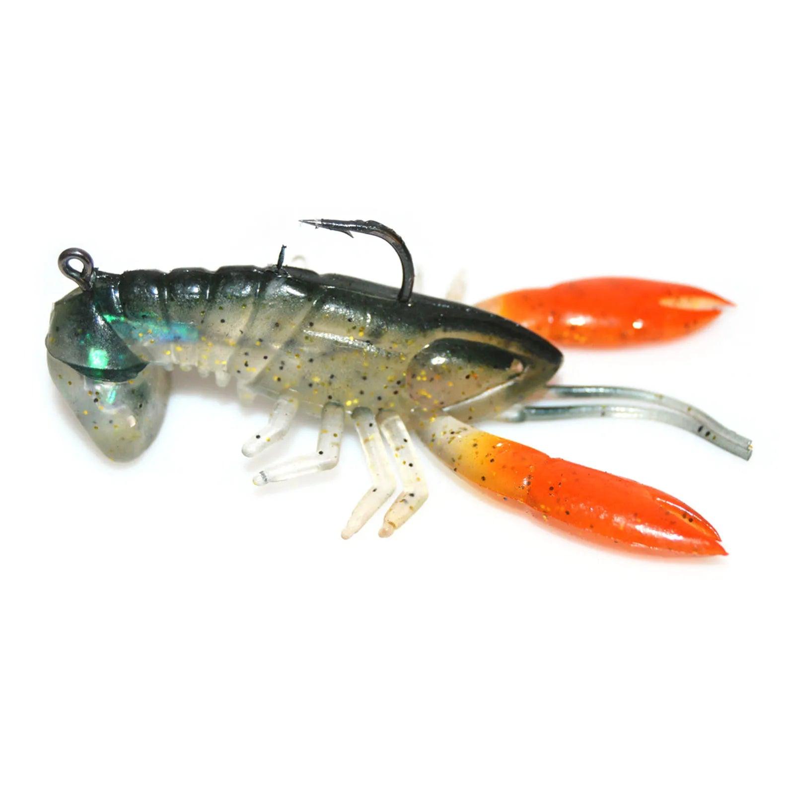 8CM Fishing Bait Durable Artificial 14g Crayfish Fishing Lure PVC Soft Bait For Fishing Accessories Fish Tackle