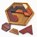 Wooden 3D Hexagonal Brain IQ Educational Puzzle Game for Kids  ourlum.com Wood  