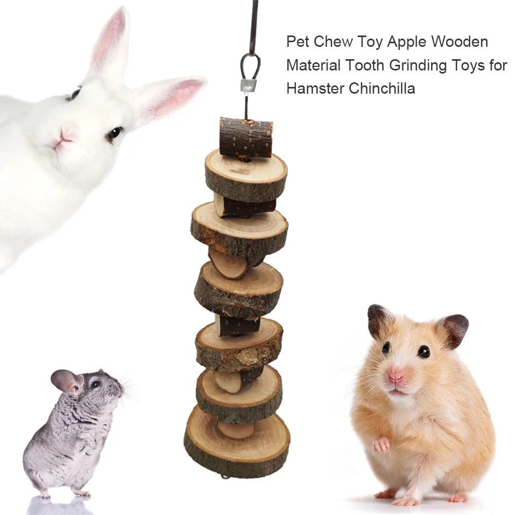 Wooden Apple Pet Chew Toy for Small Animals: Dental Health & Fun Bonding  ourlum.com United State  