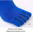 5 Pairs of Premium Cotton Five-Toe Men's Summer Socks - Luminate Your Style  Our Lum   