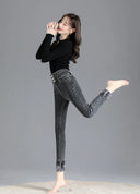 Thermal Winter Thick Fleece High-Waist Warm Skinny Jeans