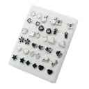 Women Acrylic Crystal Stud Earrings Set: Trendy Small Studs for Fashionable Women  ourlum.com 14  