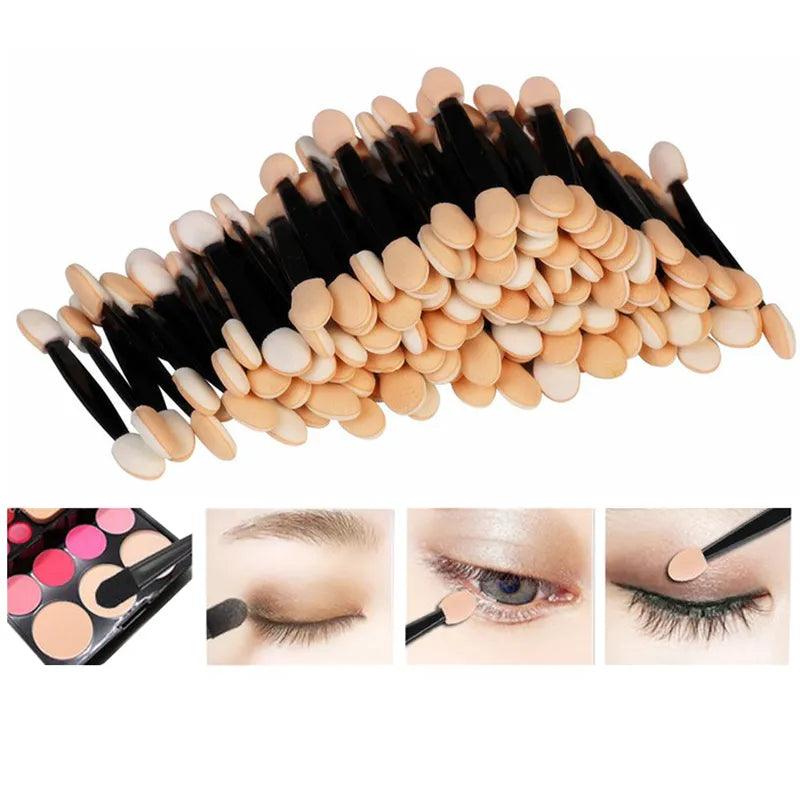 LTWEGO 50/5PCS Disposable Eyeshadow Brush Dual Sided Sponge Nylon Kit  Makeup Eye Shadow Brushes For Cosmetic Applicator Make up  ourlum.com   