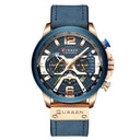 CURREN Analog Sports Watch: Stylish Men's Timepiece for Outdoor Adventures  ourlum.com Rose Gold Blue  