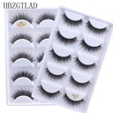 New Full 5 Pairs one box 3D Mink Hair False Eyelashes Natural Thick Long Eye Lashes Wispy Makeup Beauty Extension Tools H13  ourlum.com 5Pairs3dh-05  