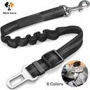 Enhanced Adjustable Car Pet Seat Belt with Reflective Nylon Strap and Elastic Bumper  ourlum.com   