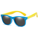 YouthFlex Polarized Sunglasses for Kids-Flexible Silicone Frame-UV400 Protection-Fashionable Shades-Eyewear for Boys and Girls  ourlum.com blue yellow  