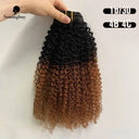 Afro Kinky Curly Brazilian Remy Human Hair Clip-Ins - 7pcs/set  ourlum.com T1B/30 10inches >=20% | 120g/Set