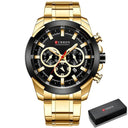 CURREN Men’s Luxury Chronograph Watch: Bold Waterproof Timepiece  ourlum.com G B Box  