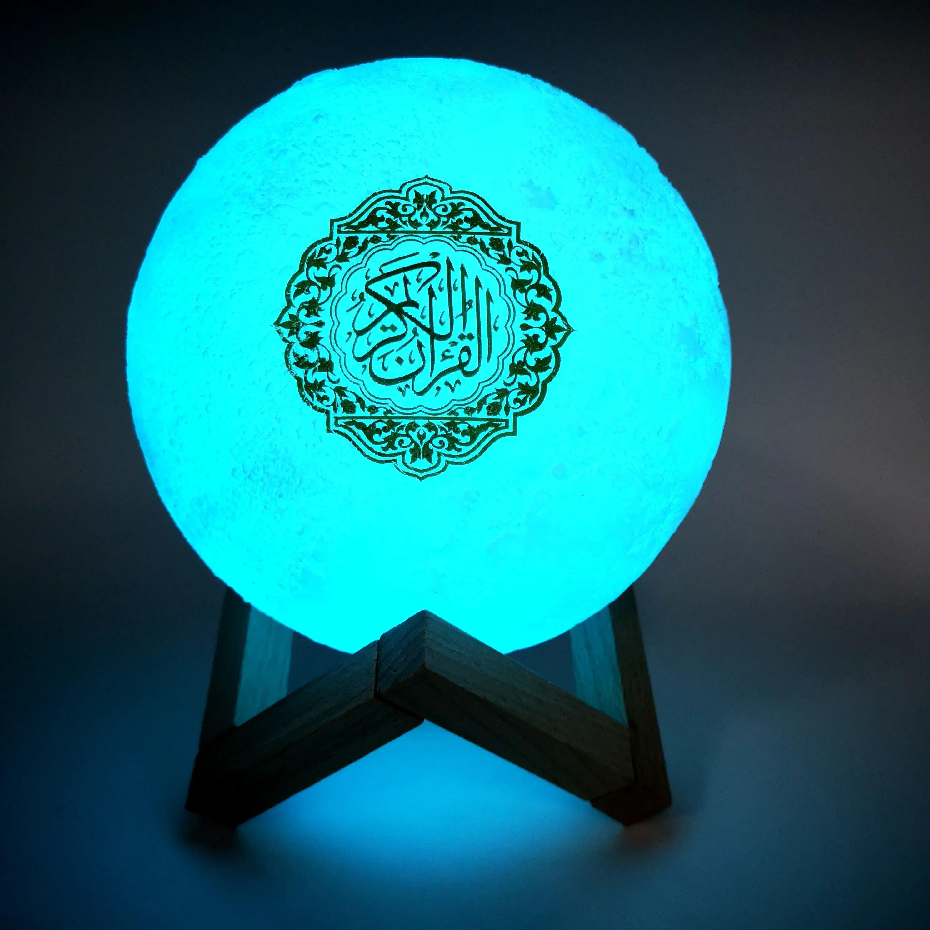 Quran player APP Control moon lamp 3D Night Light Wireless Quran Speakers Colorful Moon Muslim Speaker Koran  ourlum.com   