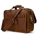 Premium Genuine Leather Professional Business Briefcase 17 Inch Tote