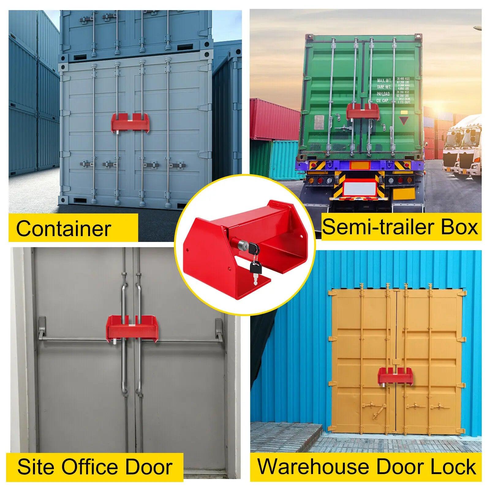 VEVOR Adjustable Heavy Duty Cargo Lock Container 9.84"-17.32" Range with Spring Lock & 2 Keys for Transportation Warehouse Site