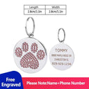 Engraved Personalized Pet ID Tags: Customizable Dog Collar Name Tag  ourlum pink dog tags  