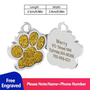 Engraved Personalized Pet ID Tags: Customizable Dog Collar Name Tag  ourlum gold dog tag  