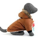 Winter Pet Dog Coat French Bulldog Chihuahua Waterproof Costume Warm Outfit  ourlum.com Brown S 