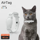 Leather Dog Cat Collar for Apple AirTag Tracker - Pet Anti-lost Accessory  ourlum.com AC38-white-S  