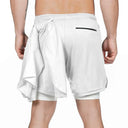 2025 Summer Running Shorts Men 2 in 1 Quick Dry Gym Shorts