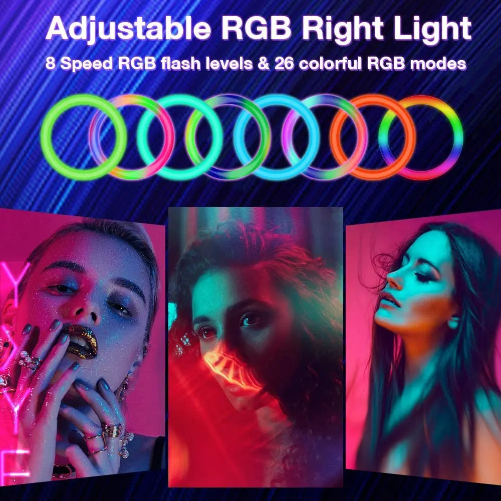 RGB Ring Light: Ultimate Smartphone Video Lighting Kit. Illuminate Your World!  ourlum.com   