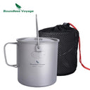 Lightweight Titanium Camping Mug with Lid for Coffee Travel