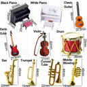 1/12 Scale Mini Musical Instruments Set for Dollhouses Toys