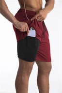 Summer 2024 Running Shorts Men 2 in 1 Quick Dry Gym Shorts