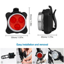 Waterproof Portable Mini Bike Lamp White Front Light Red Taillight