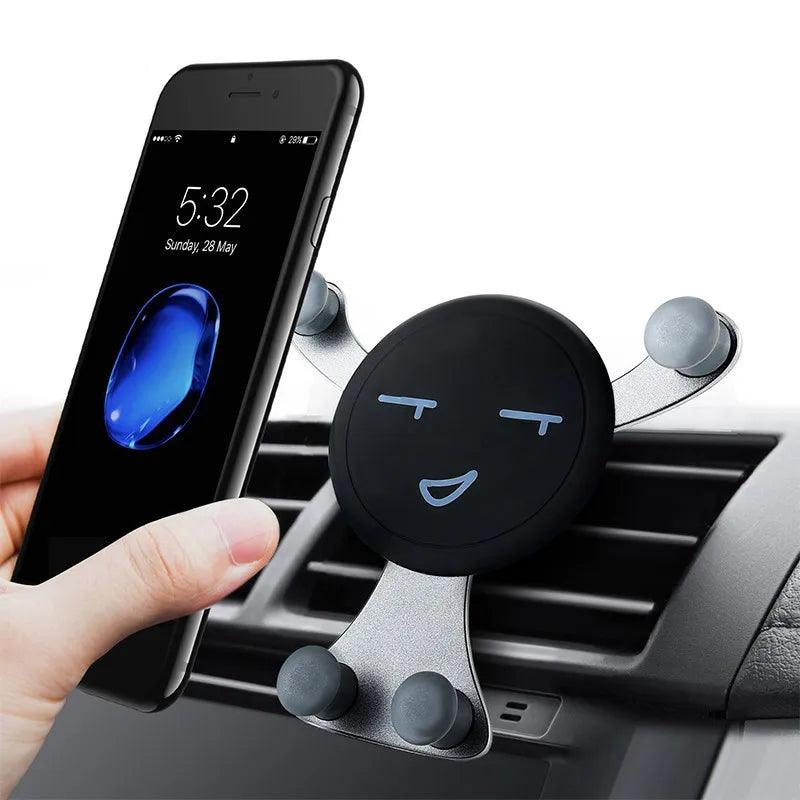 Gravity Car Phone Holder Air Vent Clip: Sturdy Hands-Free Device Mount  ourlum.com   