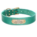 Personalized Leather Dog Collar Set with Free Engraving  ourlum.com Green Collar XS 