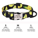 Large Dog Collar: Personalized Cute Print Nylon Pet Collar for Small, Medium, Large Dogs  ourlum.com 159 black S 