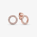 925 Sterling Silver Crystal Stud Earrings Set with Rose Gold Crown Heart Infinity Bee Design  ourlum.com 9  