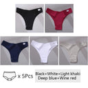 Brazilian Cotton T-Back Panties Cozy Low-Rise Underwear Set