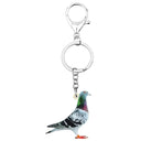 Acrylic Carrier Pigeon Keychains: Trendy Bird Bag Purse Charms for Women & Men  ourlum.com   