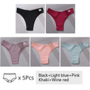 Brazilian Cotton T-Back Panties Cozy Low-Rise Underwear Set