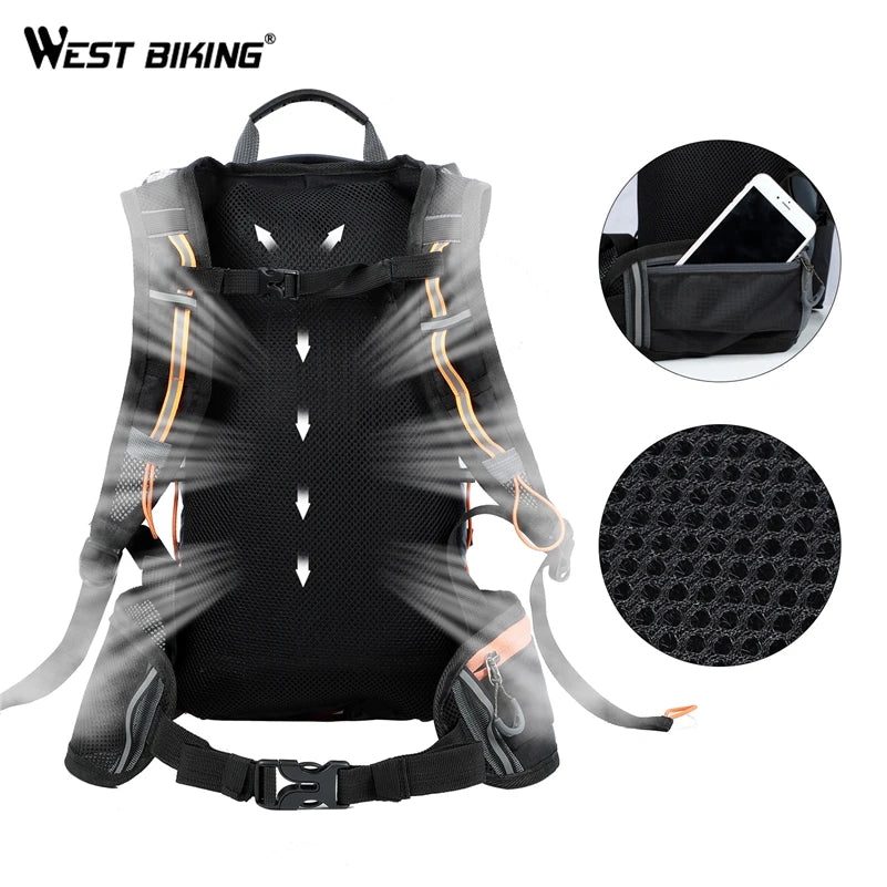 WEST BIKING 10L/16L Hydration Cycling Backpack for Outdoor Sports and Climbing - Water-Resistant Bike Rucksack with Pouch for Jogging and Running