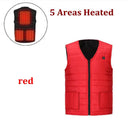 11 Area Heating Vest Men Women Casual V-neck USB Heated Jacket