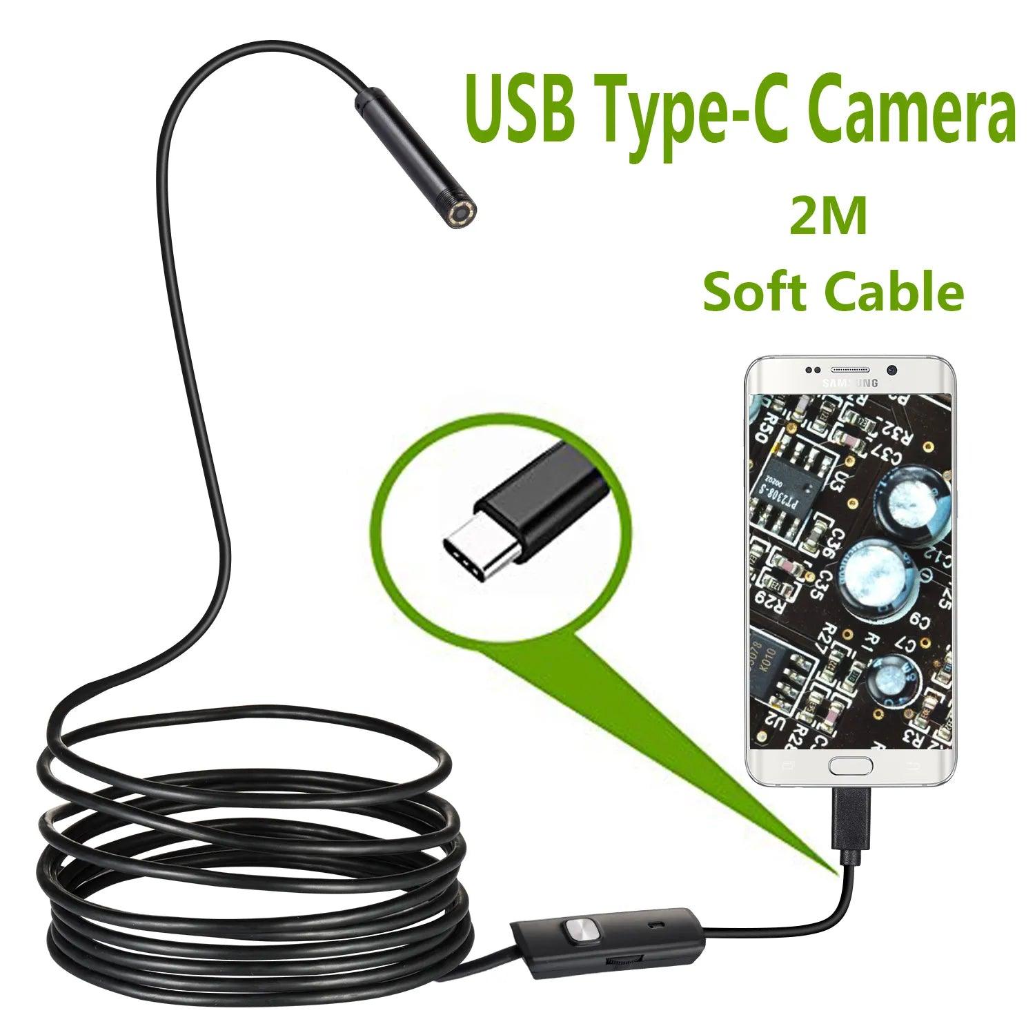 USB Type-C Endoscope Camera: Crystal Clear Imaging, Wide Compatibility  ourlum.com 2m  