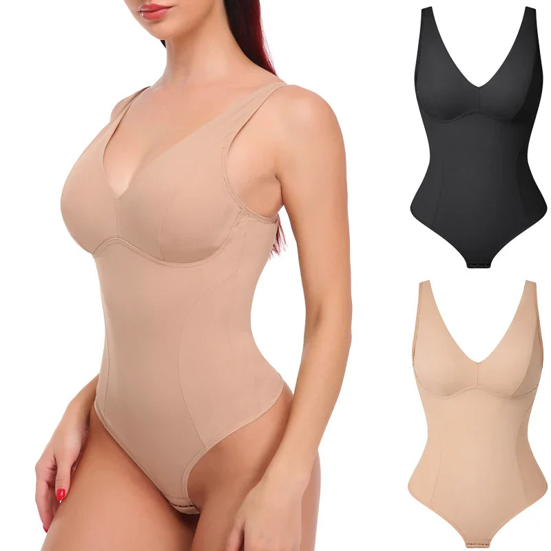 Women's Body Shaper Bodysuit with Padded Bra for Postpartum Support and Tummy Control