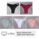 Brazilian Cotton T-Back Panties Cozy Low-Rise Underwear Set