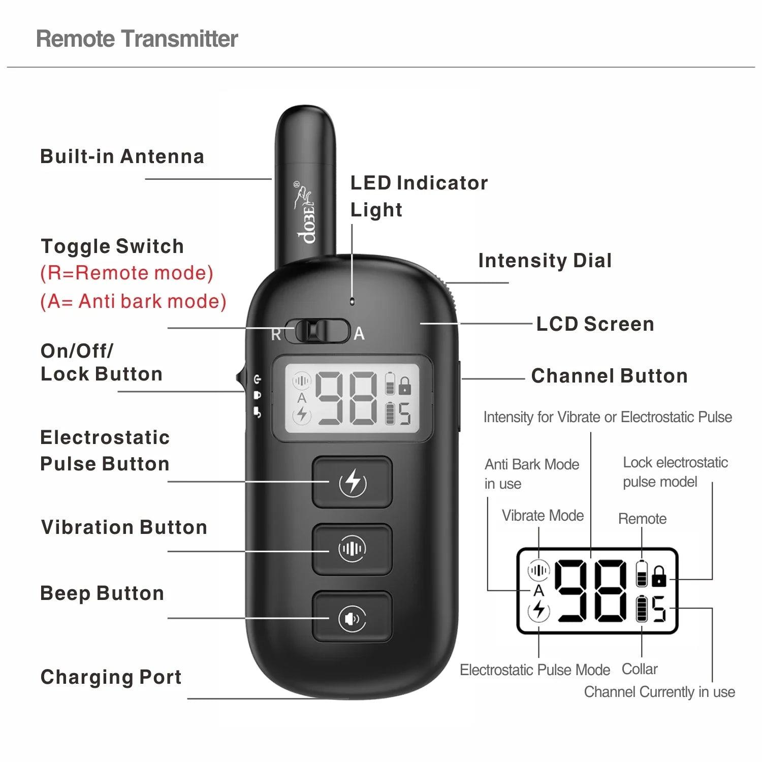 Remote Dog Training Bark Collar: Effective 600M Waterproof Collar  ourlum.com   