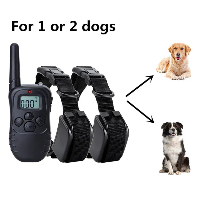 Dog Training Collar: Adjustable Remote Control Waterproof Bark Trainer  ourlum.com   