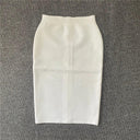 Rayon Bandage Pencil Skirt Elegant Celebrity Party Wear