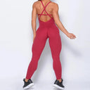 2023 Stylish Women's Backless Yoga Fitness Jumpsuit Set  OurLum.com   