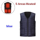 11 Area Heating Vest Men Women Casual V-neck USB Heated Jacket