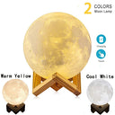 ZK20 LED Night Light 3D Print Moon Lamp 16 Colors Rechargeable Change Light Touch Remote LED moon light gift  ourlum.com 12cm 2 Colors CHINA