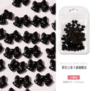 50pcs/Bag Black And White Nail Art Bowknot Resin 3D Nail Jewelry Three-Dimensional Ribbon Polishing Jewelry DIY Nail Art Design  ourlum.com 11 50pcs  